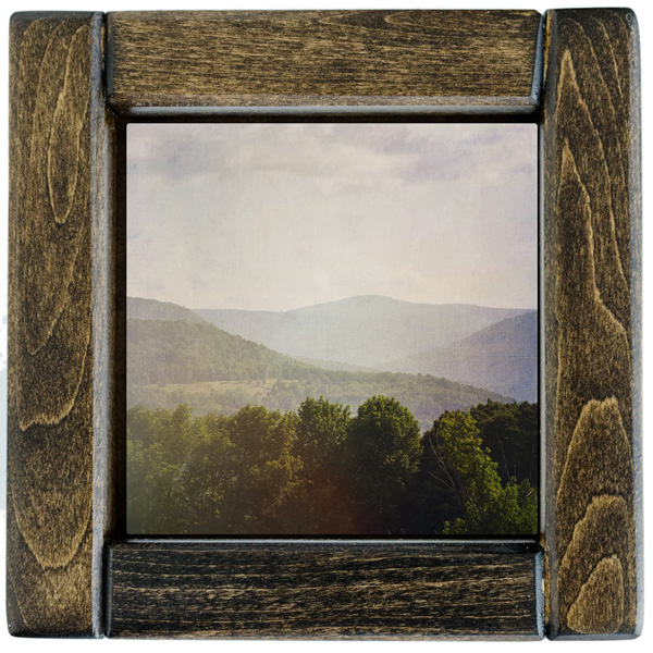 Framed Catskill Mountain View Photo Tile