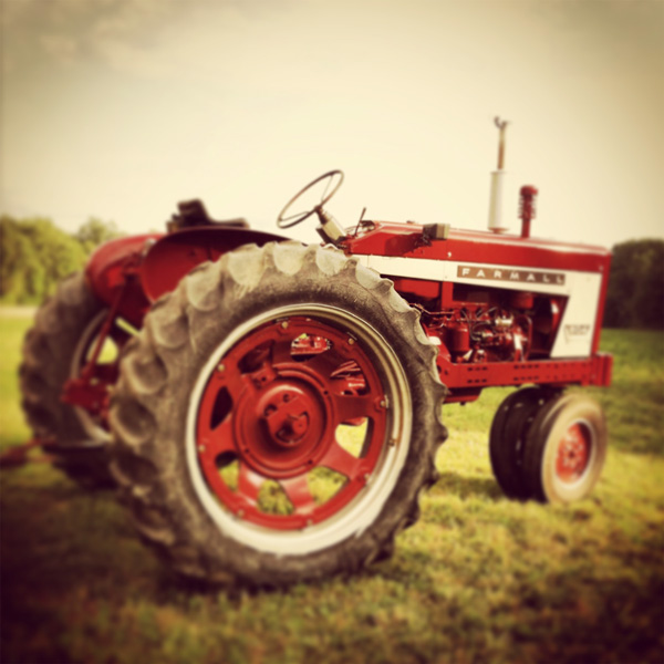 Red Tractor Photo Tile