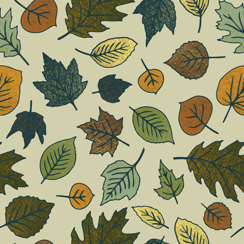 scattered fall leaves tile