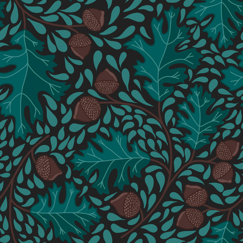 oak leaf and acorn tile
