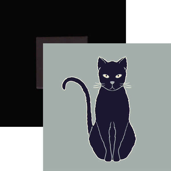 black cat magnet